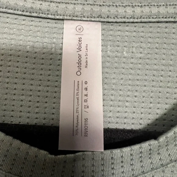 Outdoor Voices Thinkfast Long Sleeve Tee Size XL Green - Picture 4 of 7